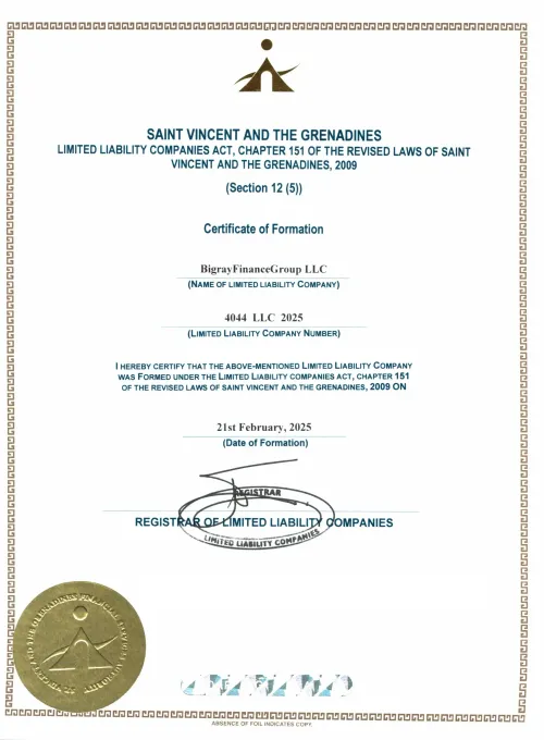Certificate of Formation